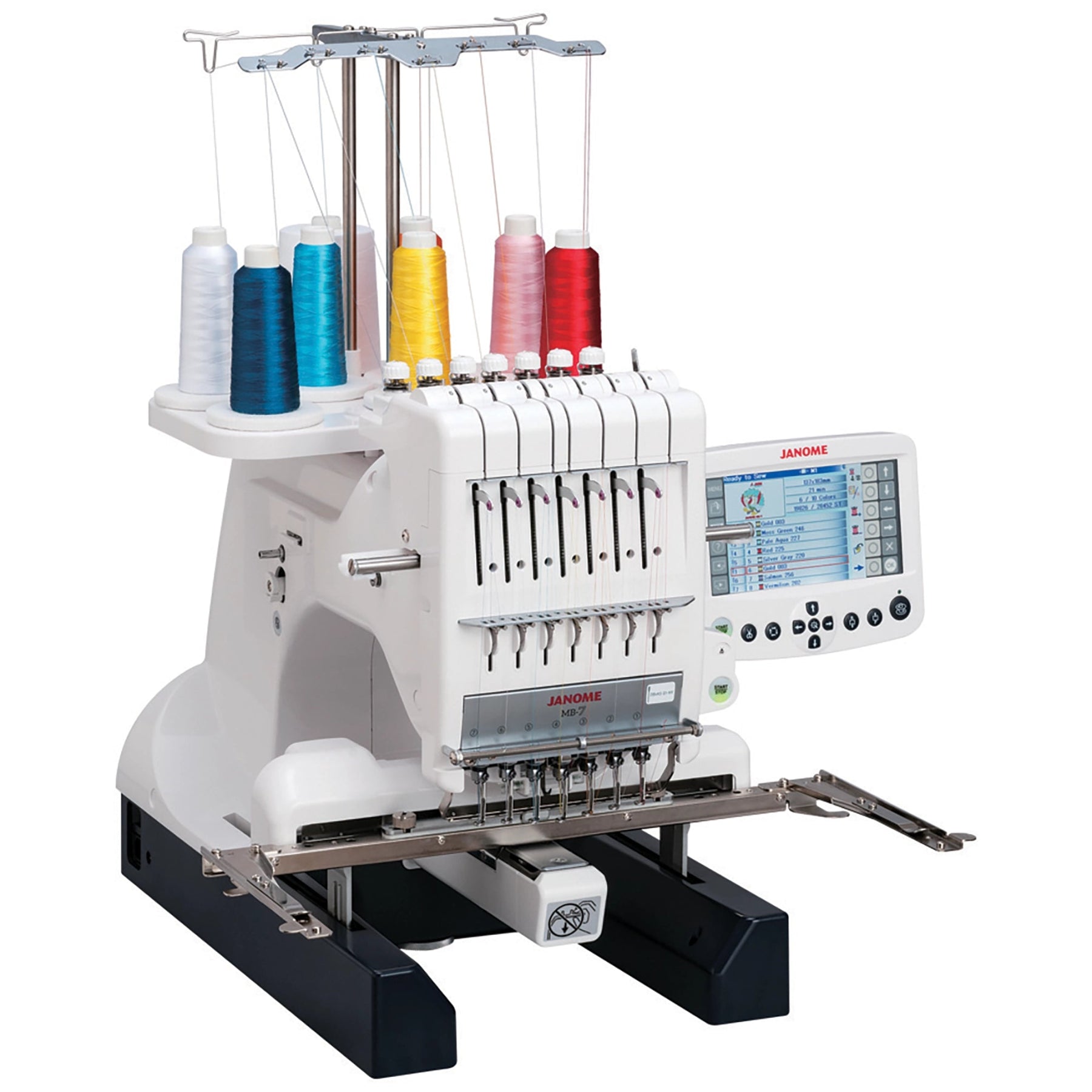 Janome MB-7 Seven-Needle Embroidery Machine – Quality Sewing & Vacuum