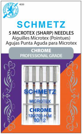 Schmetz Chrome Microtex Needle, 5 ct, Size 80/12