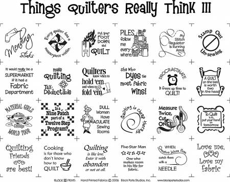 Things Quilters Really Think