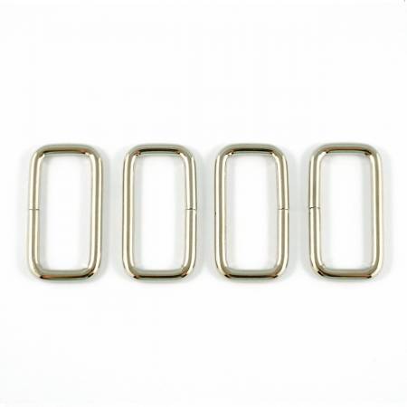 Rectangular Rings for 1-1/4in Straps, Set of 4 - Gold, Gunmetal, or Nickel