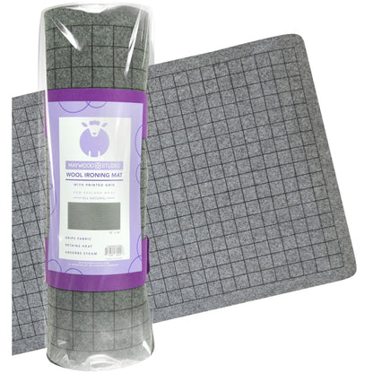 Maywood Studio Wool Ironing Mat with Grid