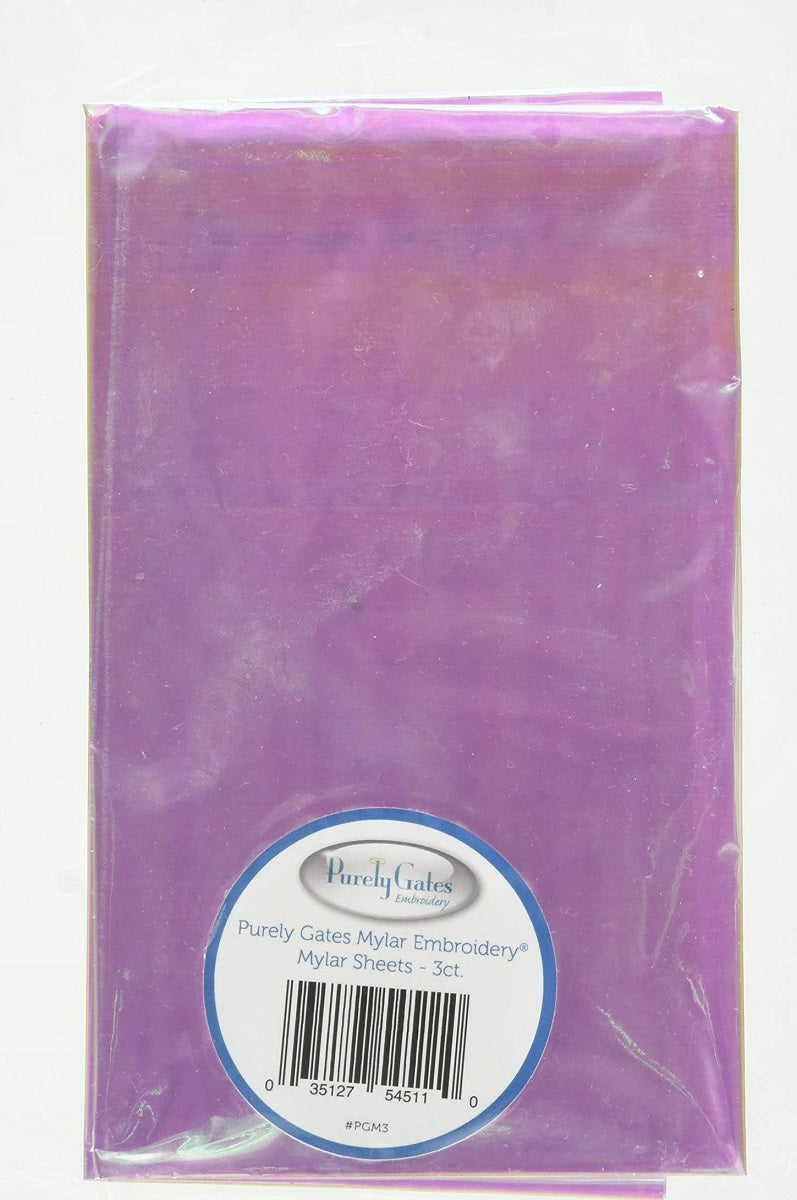 Purely Gates Embroidery Mylar Sheets - 3 Pack - Quality Sewing & Vacuum