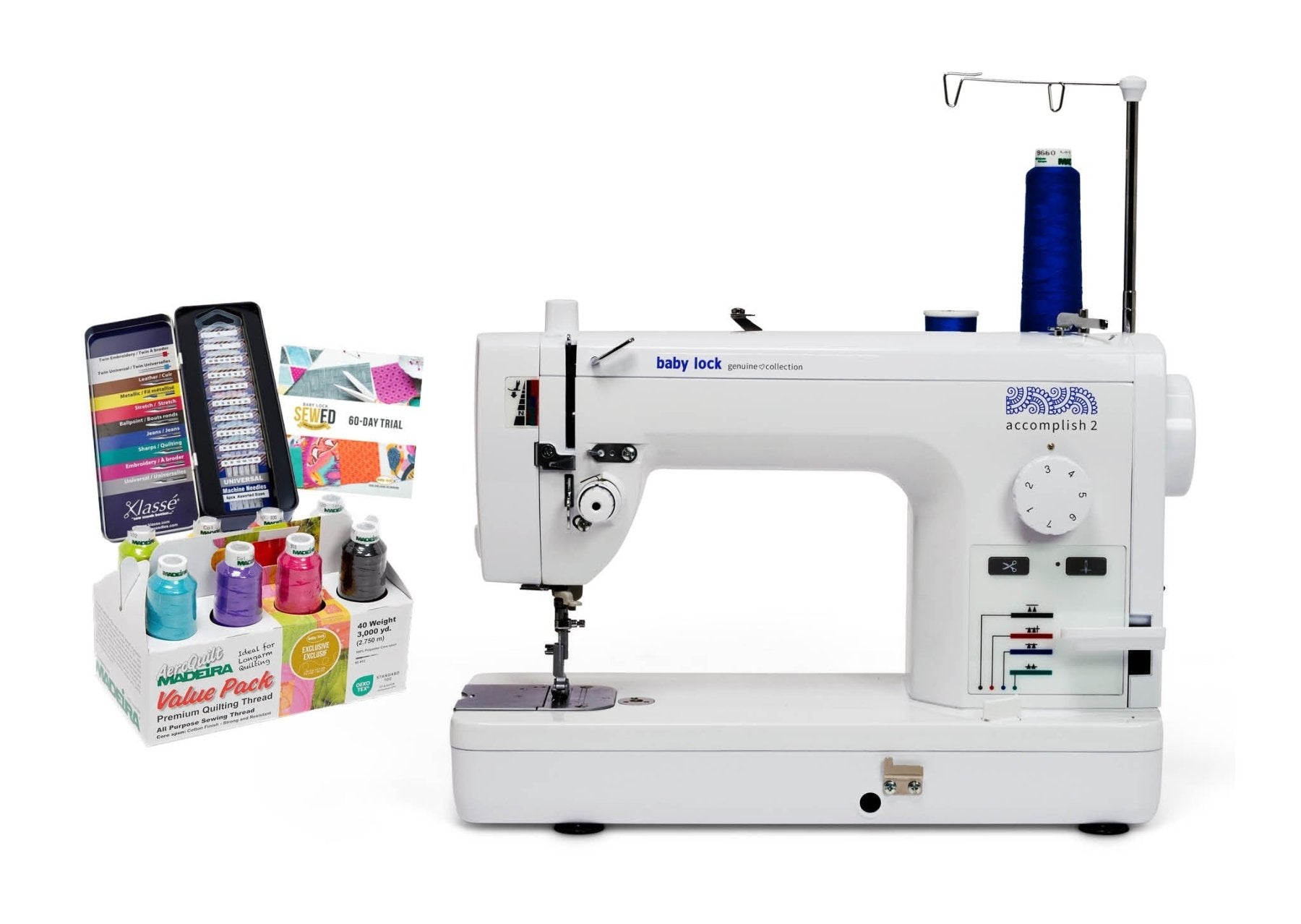 Baby Lock Accomplish 2 Sewing Machine - with FREE Online Classes (BA-LOK60D)