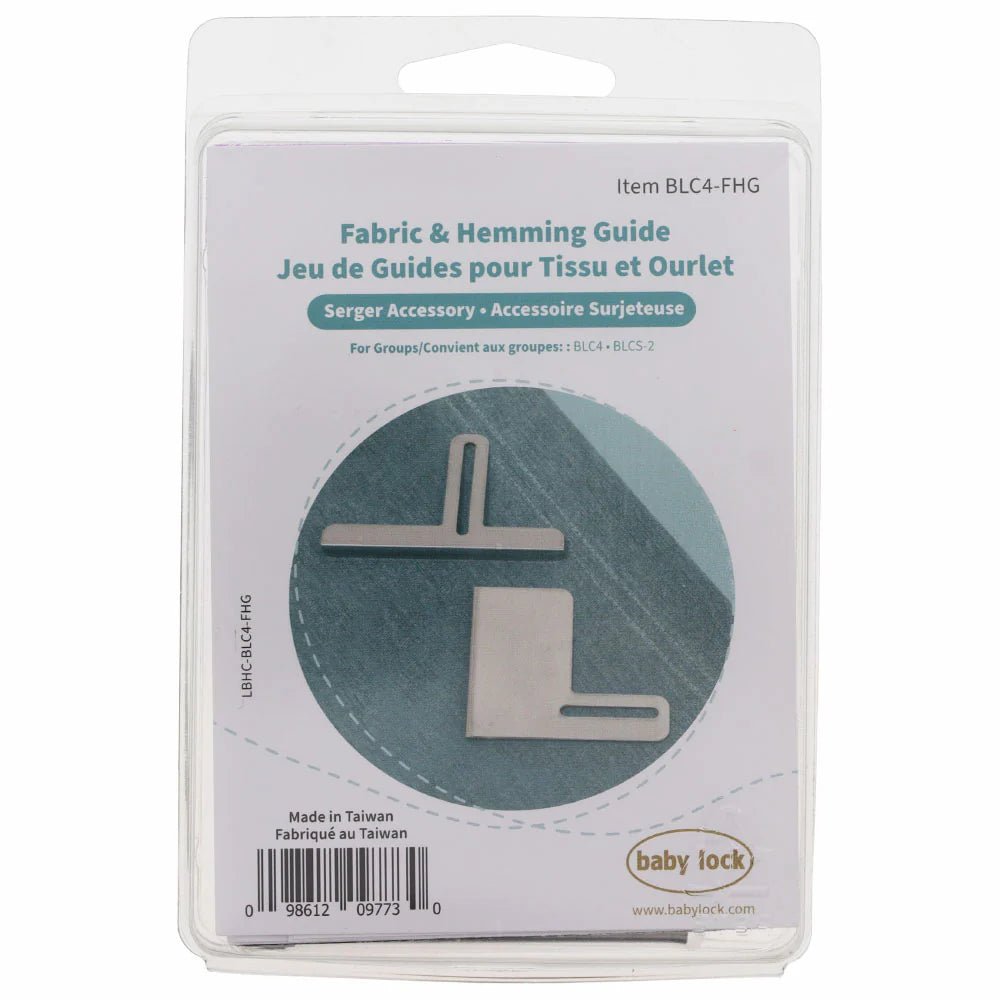 Baby Lock Fabric & Hemming Guide in packaging serger attachment