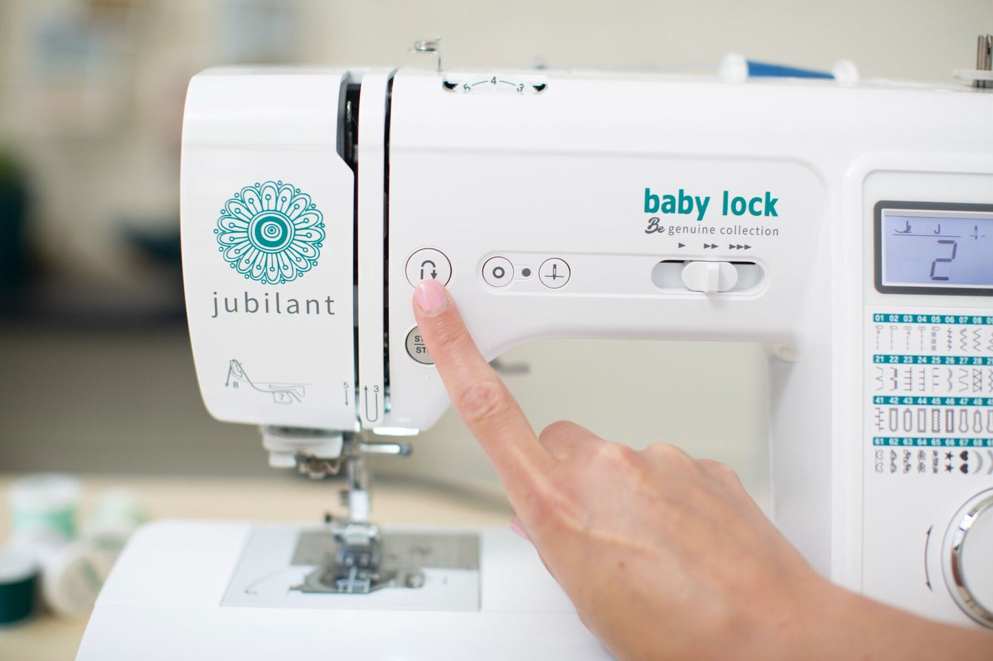 Baby Lock Jubilant Computerized Sewing Machine from the Genuine Collection