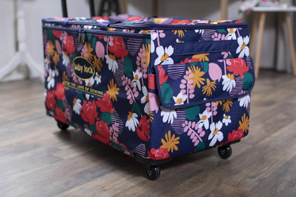 Baby Lock Limited Edition Floral Print XL Machine Trolley with Included Embroidery Arm Bag - Quality Sewing & Vacuum