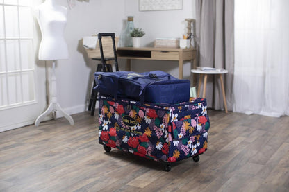 Baby Lock Limited Edition Floral Print XL Machine Trolley with Included Embroidery Arm Bag - Quality Sewing & Vacuum