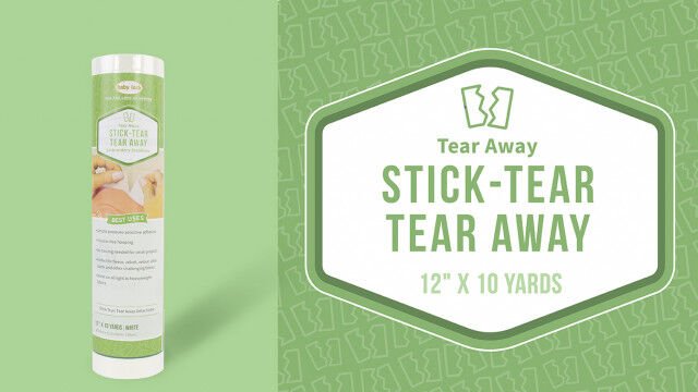 Baby Lock Stick-Tear Tear Away Stabilizer 12" X 10 Yards