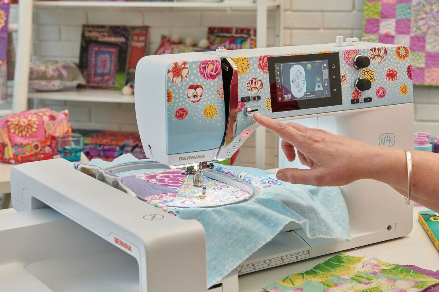 Bernina 570QE Kaffe Special Edition Sewing & Embroidery Machine - with FREE Gifts (SEK999T + 107410.70.00)