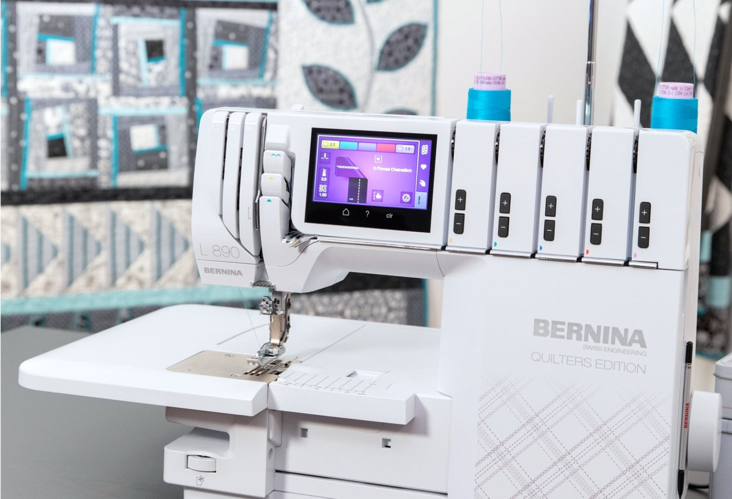 Bernina L 890 QE Overlock and Coverstitch Machine - Quality Sewing & Vacuum