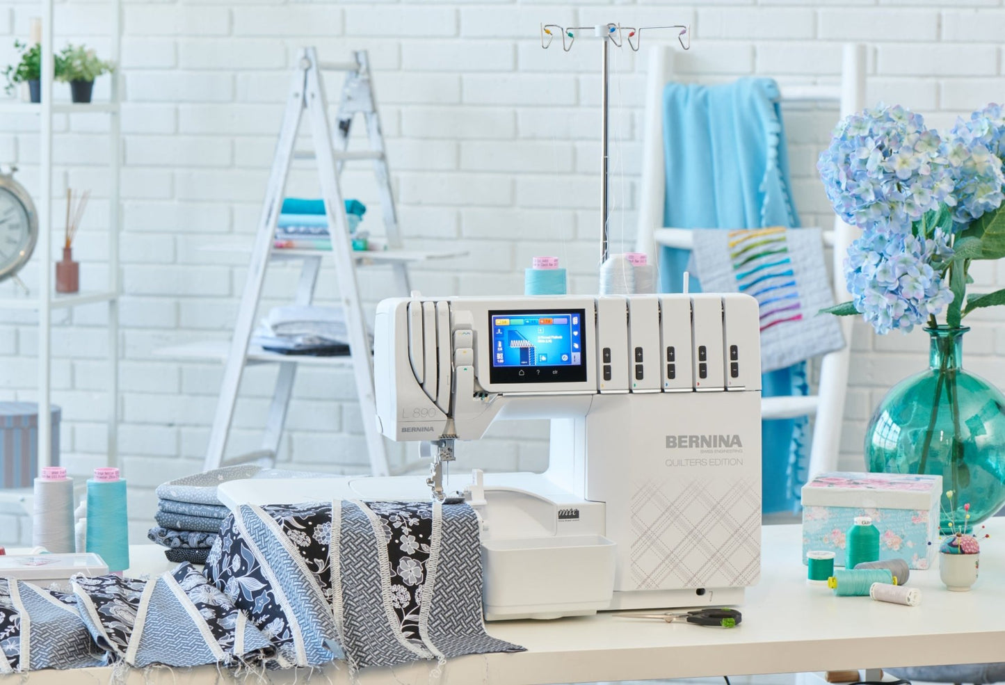 Bernina L 890 QE Overlock and Coverstitch Machine - Quality Sewing & Vacuum