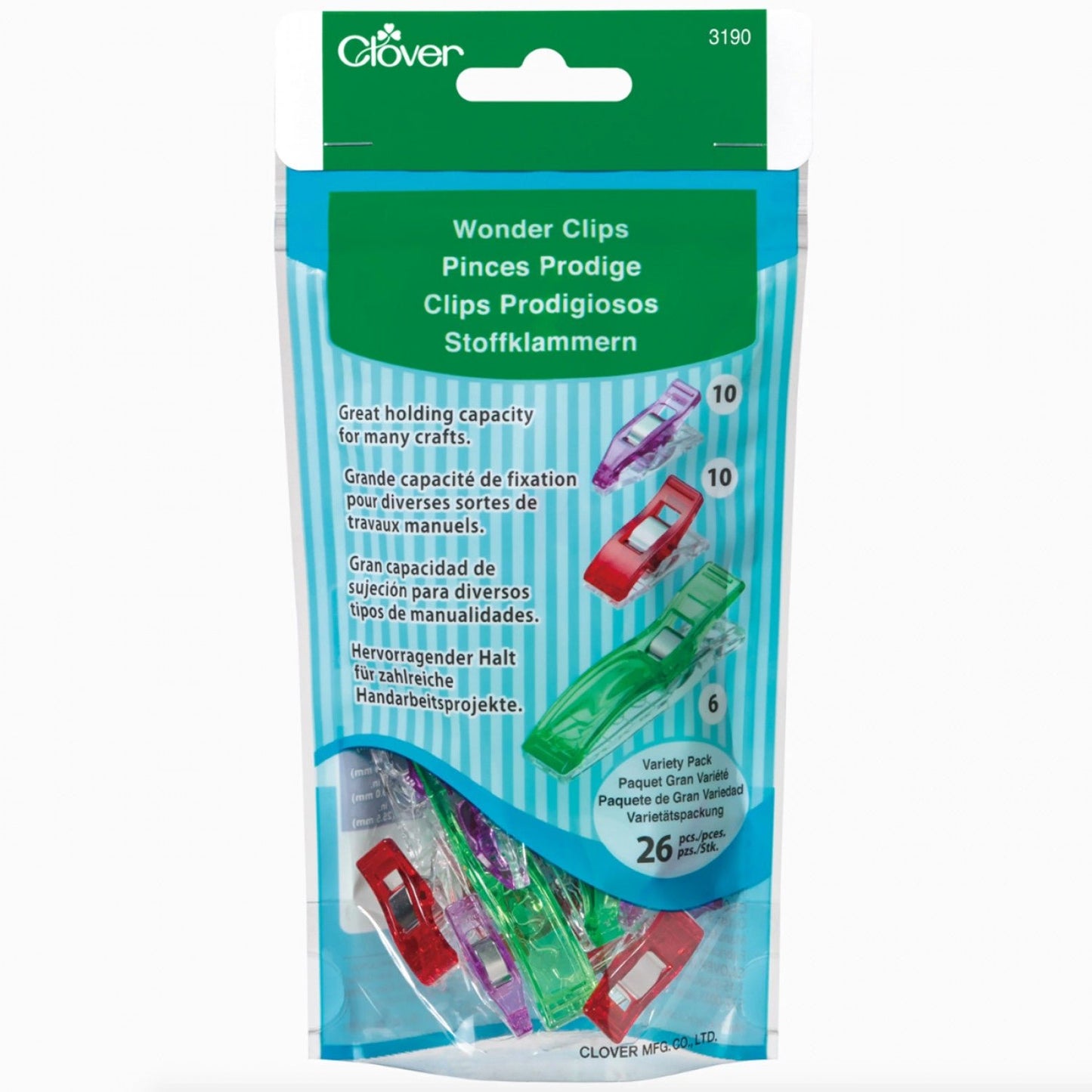 Clover Wonder Clips Variety Pack - 26 Pack