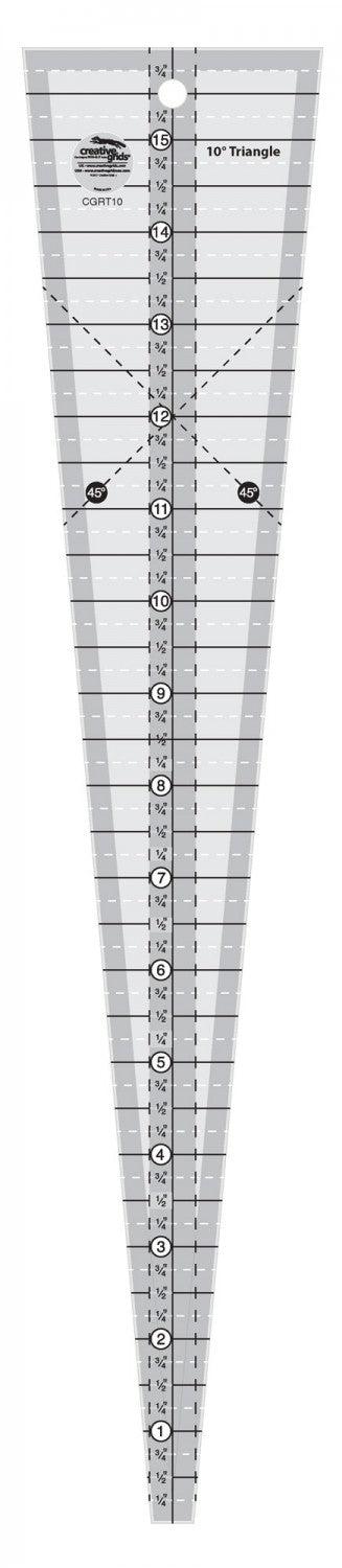 Creative Grids 10 Degree Triangle Ruler