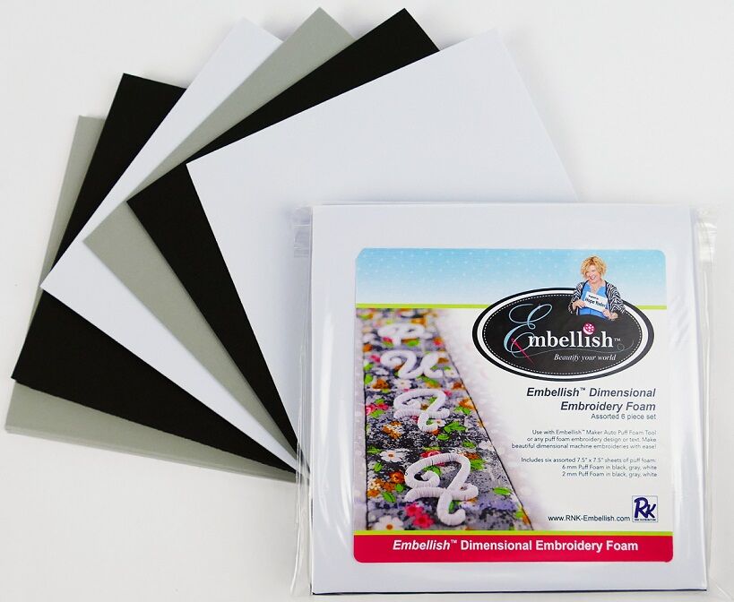 Embellish Dimensional Embroidery Foam EM-FOAMPACK Finished 2mm - Quality Sewing & Vacuum