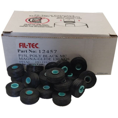 Fil-Tec Magna-Glide Embroidery Bobbins - Style L Black  - Quality Sewing & Vacuum