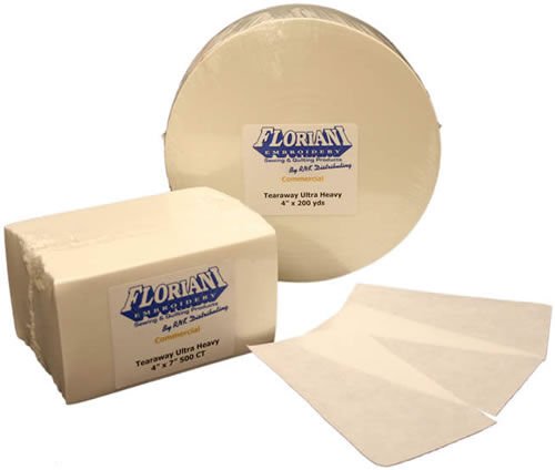 Floriani Commercial Firm Tearaway Ultra Heavy 4" x 7" 500pcs