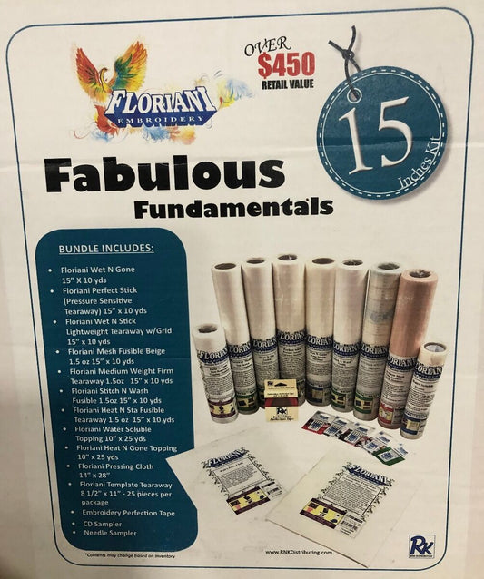 ,,Floriani Stabilizer - Fabulous Fundamentals 15" Kit,Floriani Stabilizer - Fabulous Fundamentals 15" Kit