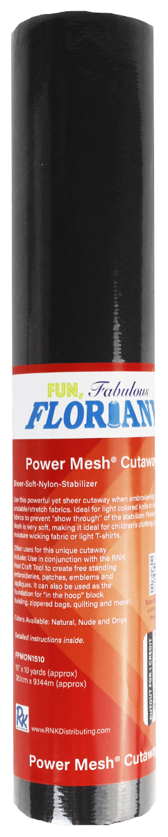 Floriani Stabilizer Power Mesh - Onyx