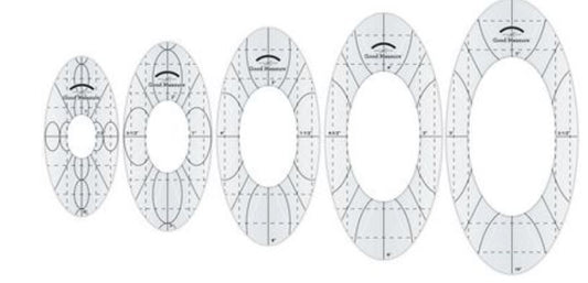 Good Measure Every Oval Quilting Ruler Template Set for Longarm Quilting Machines by Amanda Murphy