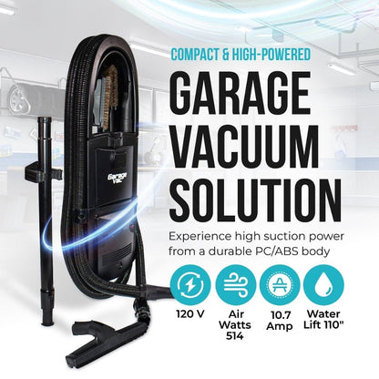 Intervac GarageVac GH120-E Black Wall Mounted Garage Vacuum - Quality Sewing & Vacuum