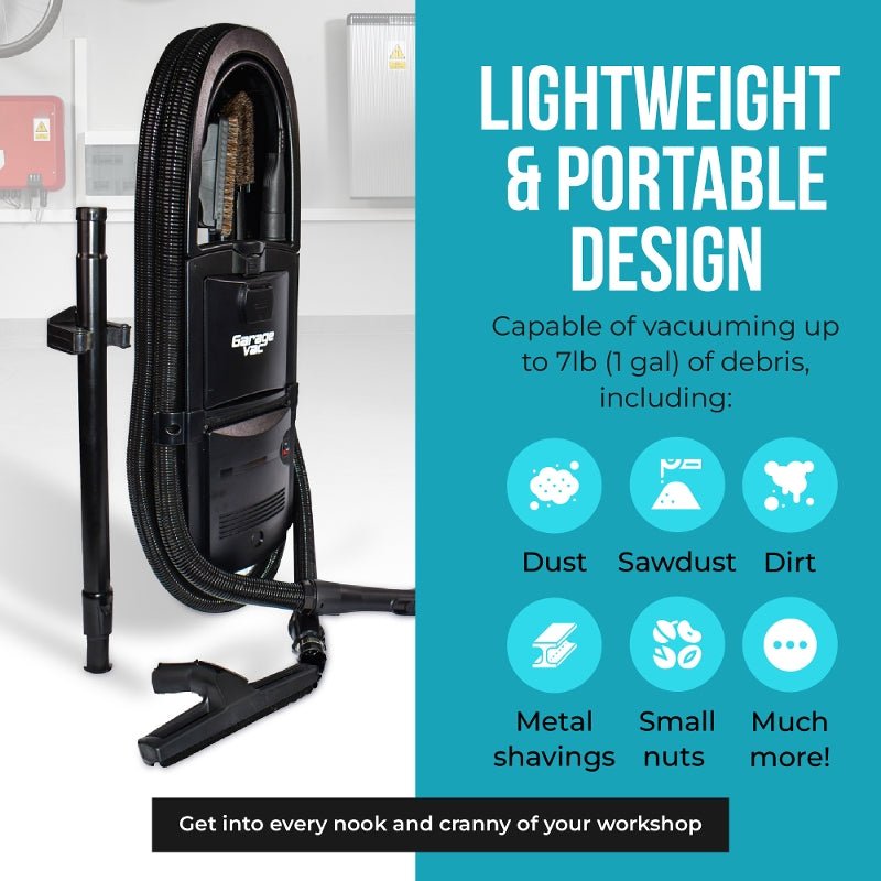 Intervac GarageVac GH120-E Black Wall Mounted Garage Vacuum - Quality Sewing & Vacuum