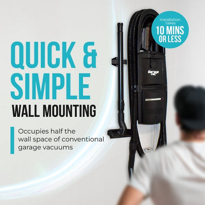 Intervac GarageVac GH120-E Black Wall Mounted Garage Vacuum - Quality Sewing & Vacuum