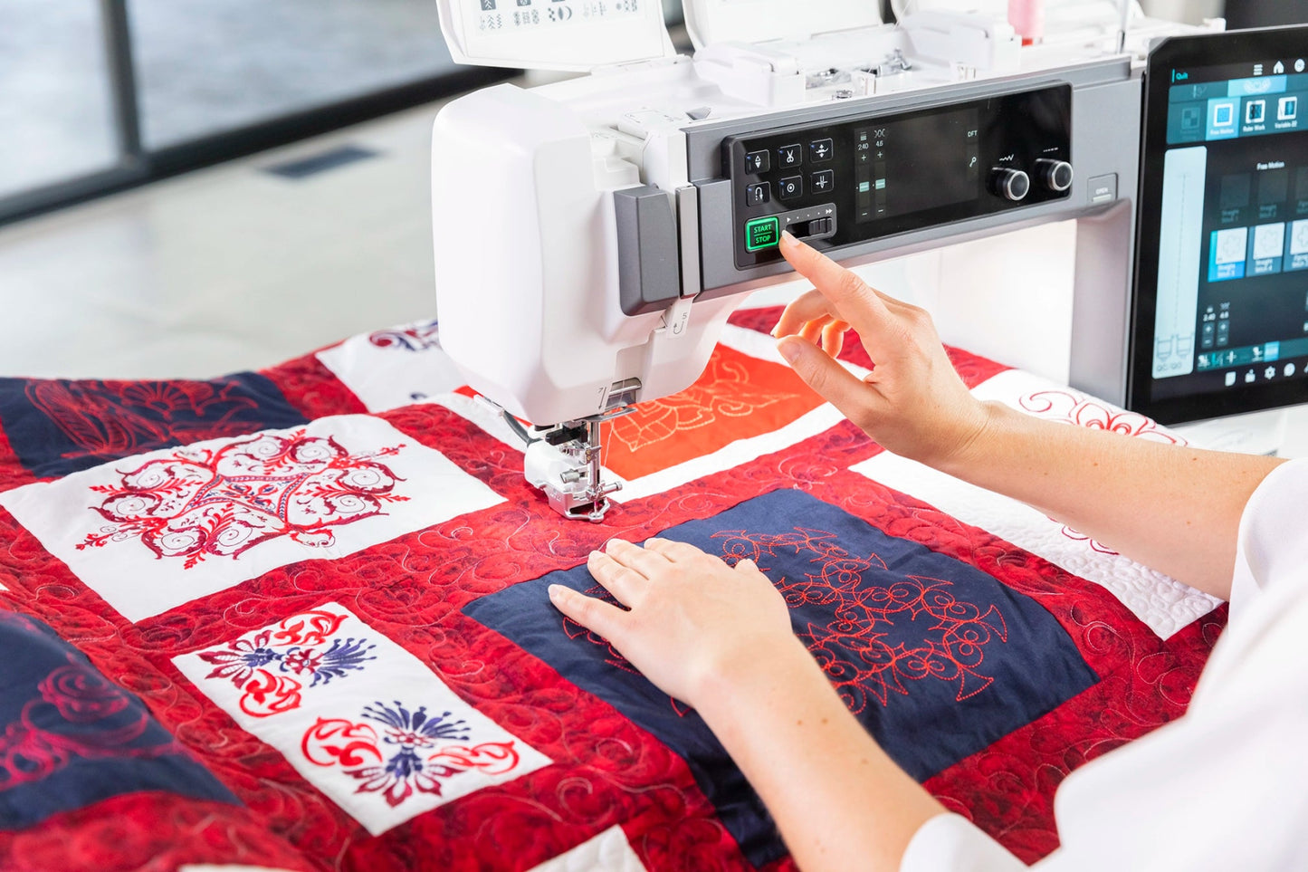 Janome Continental M17 Professional Sewing, Quilting, & Embroidery Machine - Quality Sewing & Vacuum