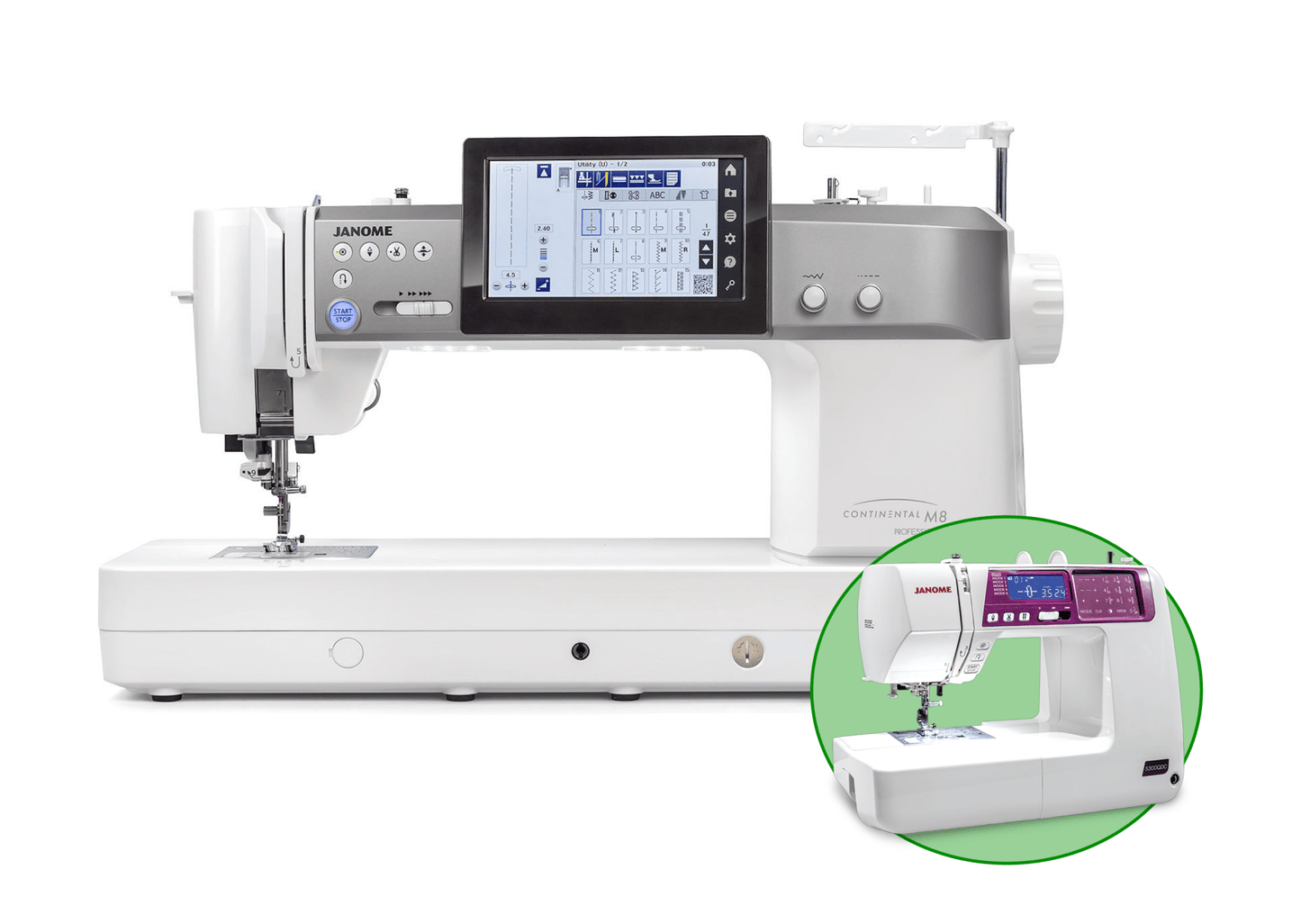 Janome Continental M8 Professional Quilting & Sewing Machine - Quality Sewing & Vacuum