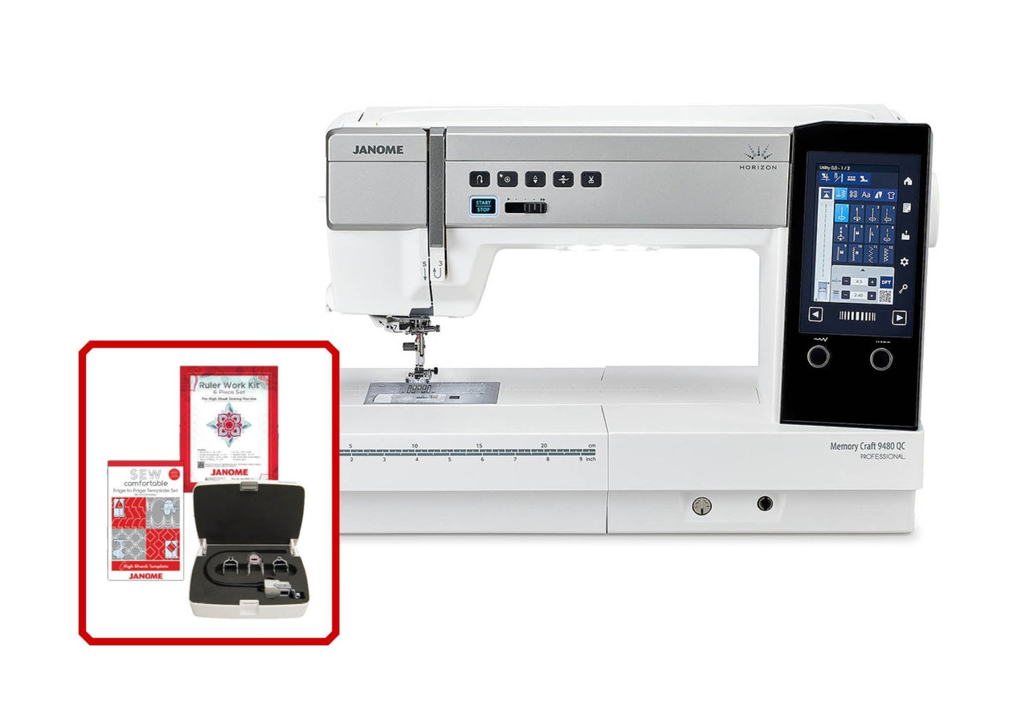 Janome Horizon Memory Craft 9480QC Professional Sewing & Quilting Machine