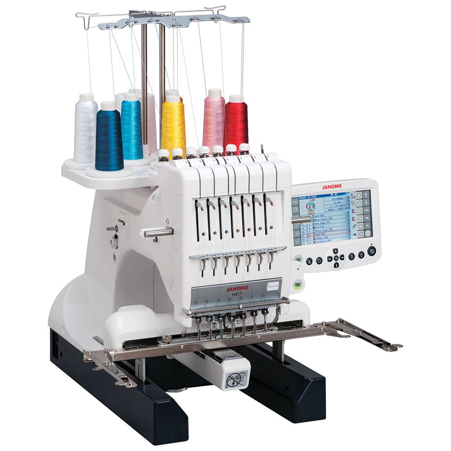 Janome MB-7 Seven-Needle Embroidery Machine - Quality Sewing & Vacuum