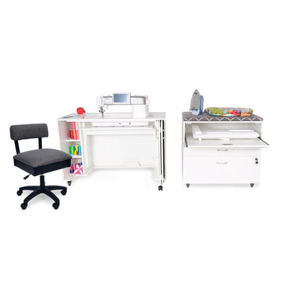 Kangaroo MOD Hydraulic Lift XL and Embroidery Storage Cabinet Studio Set - Quality Sewing & Vacuum