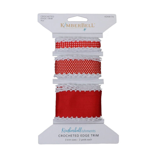 Kimberbell Crocheted Edge Trim Red