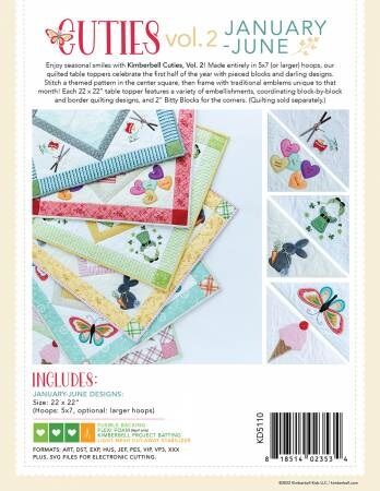 Kimberbell Cuties Tabletoppers Vol. 2 (Jan-June) - Quality Sewing & Vacuum