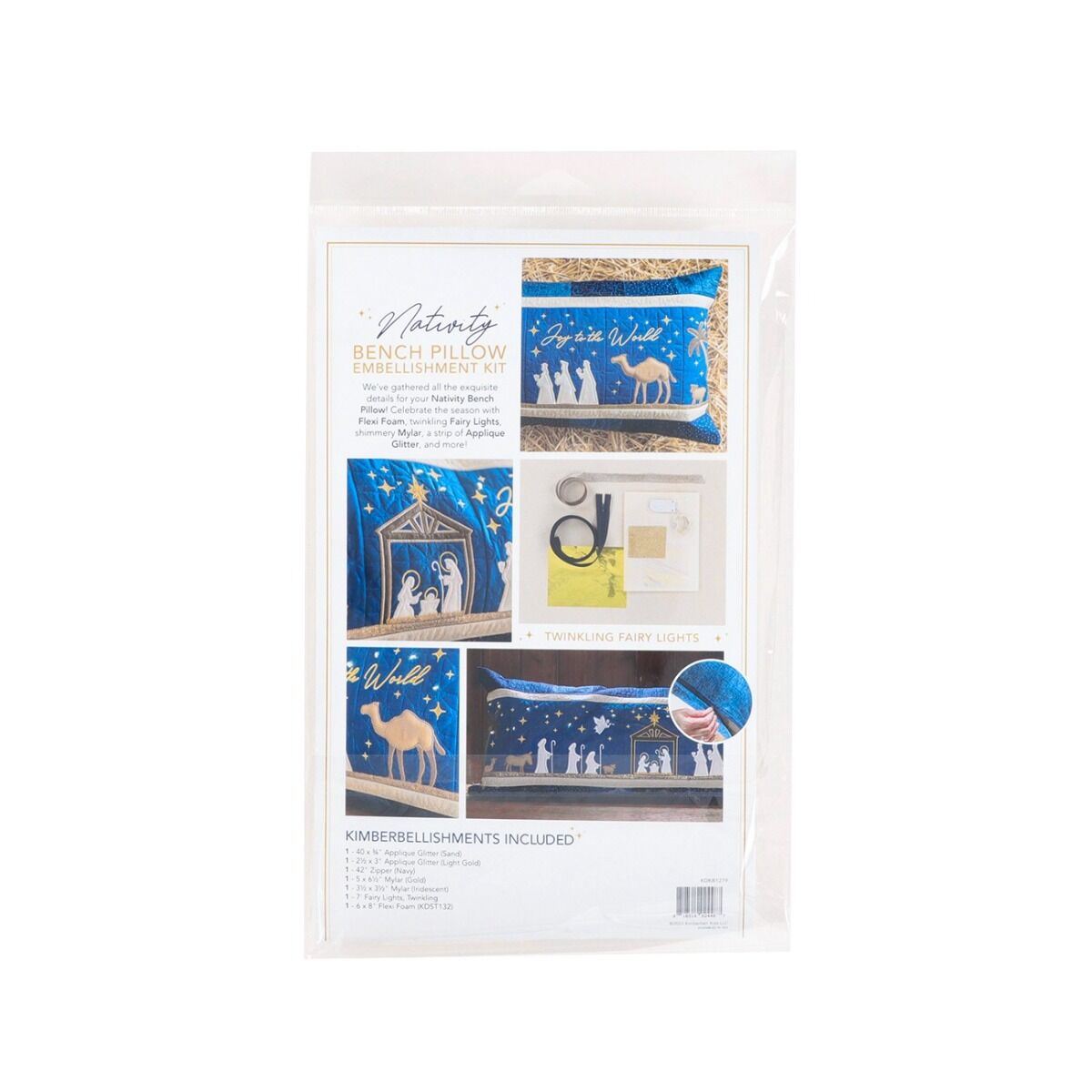 Kimberbell Nativity Bench Pillow Embellishment Kit - Quality Sewing & Vacuum