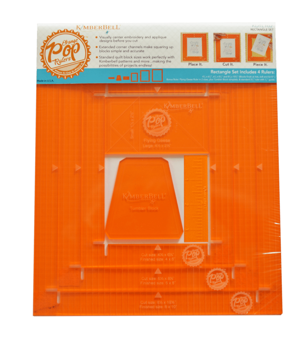 Kimberbell Orange Pop Rulers Rectangle Set - Quality Sewing & Vacuum