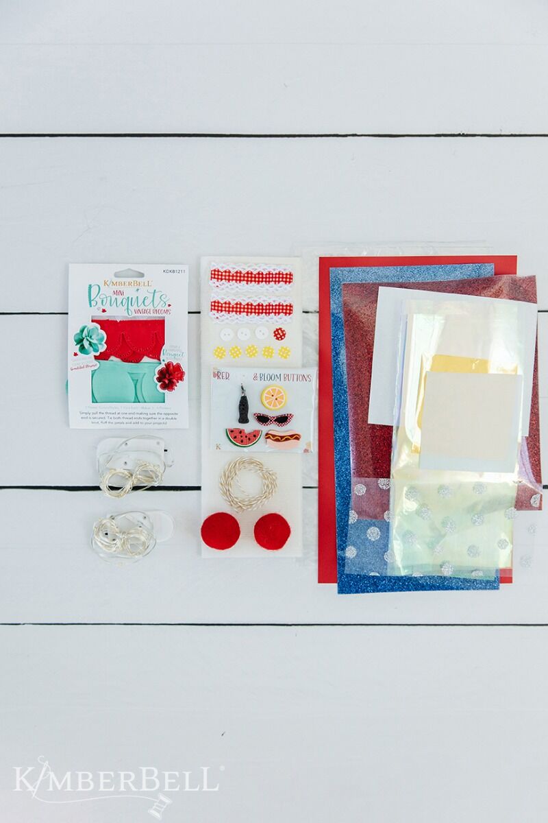 Kimberbell Red, White, and Bloom Embellishment Bundle