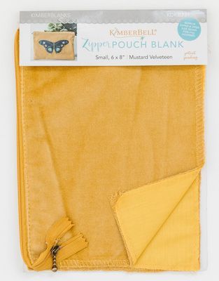 Kimberbell Zipper Pouch Blank - Mustard Velveteen, Small