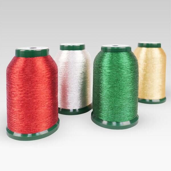 Kingstar Metallic Holiday Quartet 1,000 Meter Spools - Quality Sewing & Vacuum