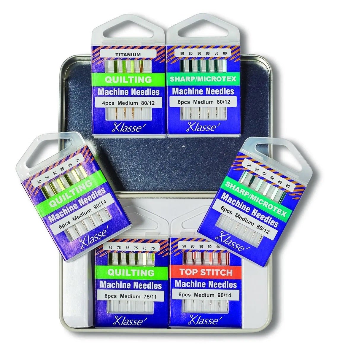 Klasse 6-Piece Needle Variety Tin - Quality Sewing & Vacuum