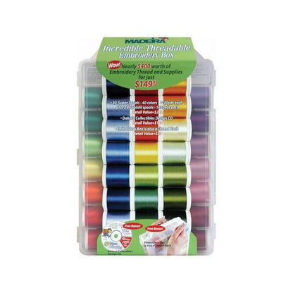 Madeira Incredible Threadable Embroidery Box 42 Super Spools 8042 | Quality Sewing