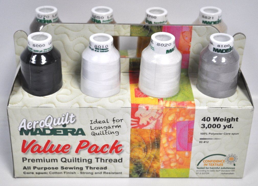 Madeira Value Pack 8 Large Cones of AeroQuilt Quilting Thread