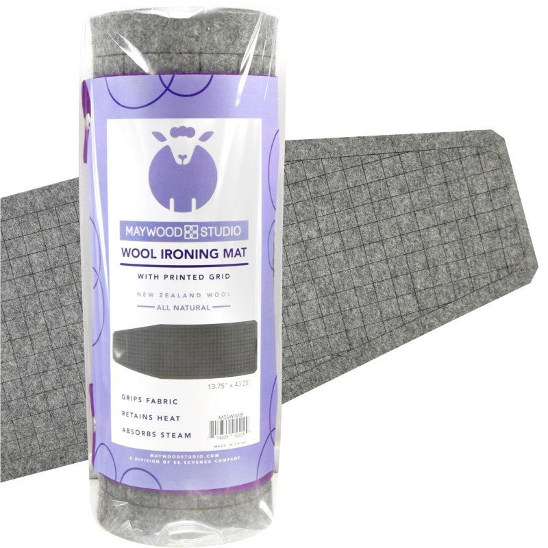 Maywood Studio Wool Ironing Board Mat with Grid