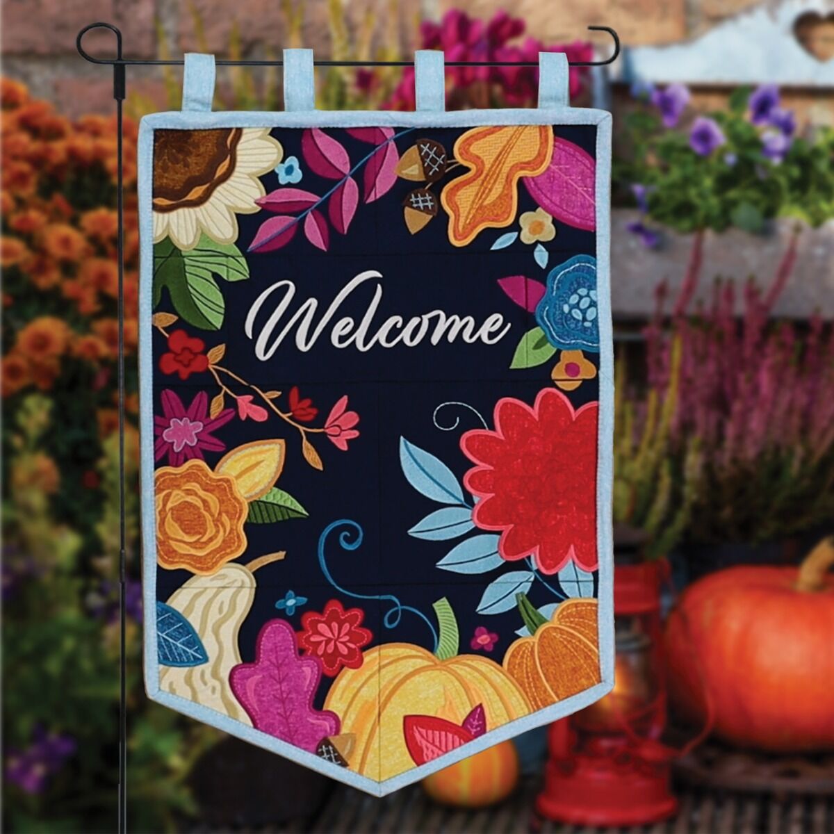 OESD Autumn Welcome Garden Flag Embroidery Design | Quality Sewing