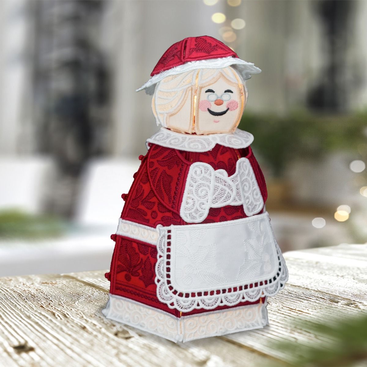 OESD Free Standing Lace Mrs Claus,OESD Free Standing Lace Mrs Claus