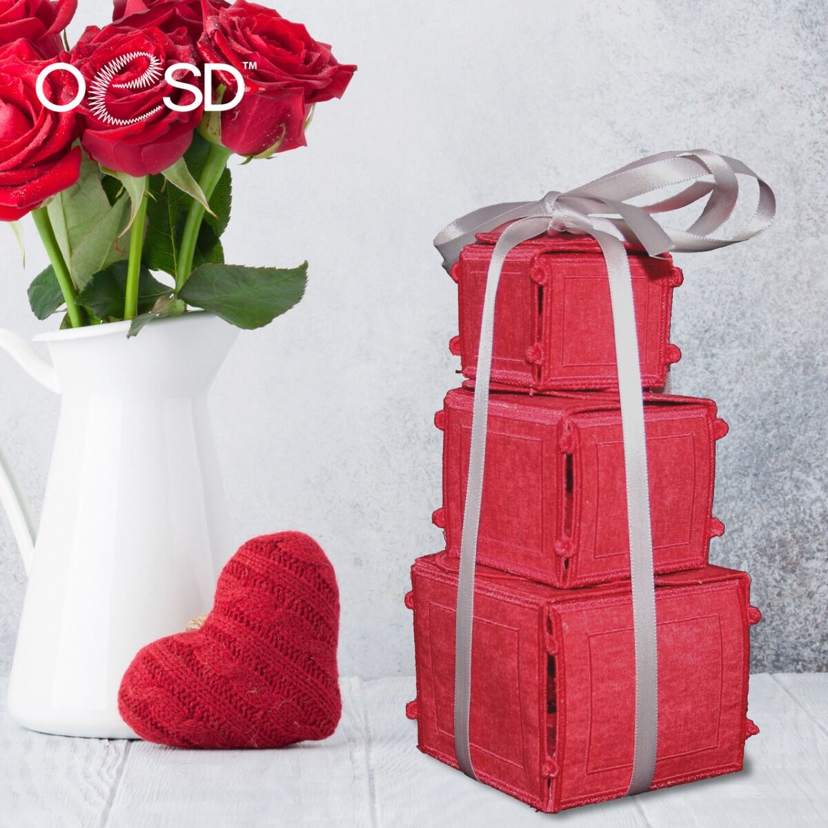 OESD Freestanding Heart Gift Boxes