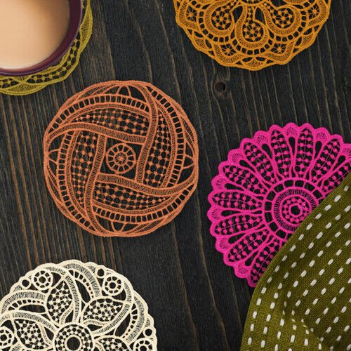 OESD Freestanding Lace Coasters | Quality Sewing