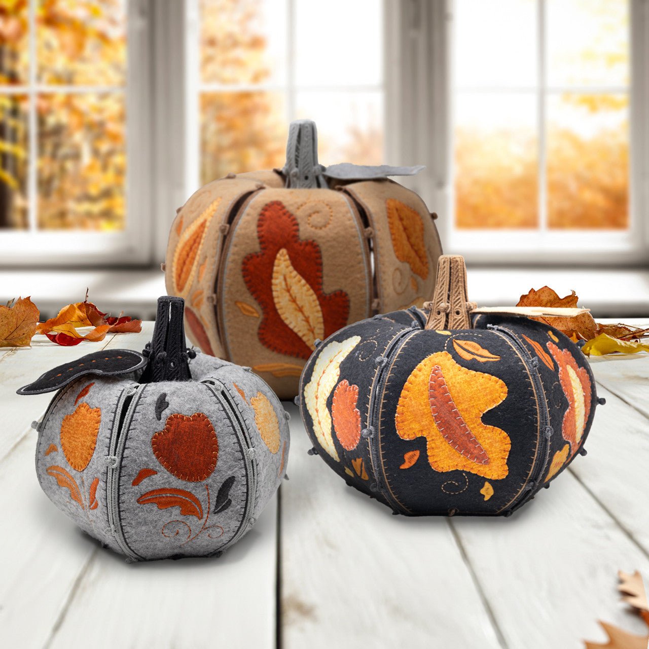 OESD Freestanding Primitive Pumpkins Embroidery Collection