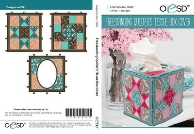 OESD Freestanding Quilter's Tissue Box Cover