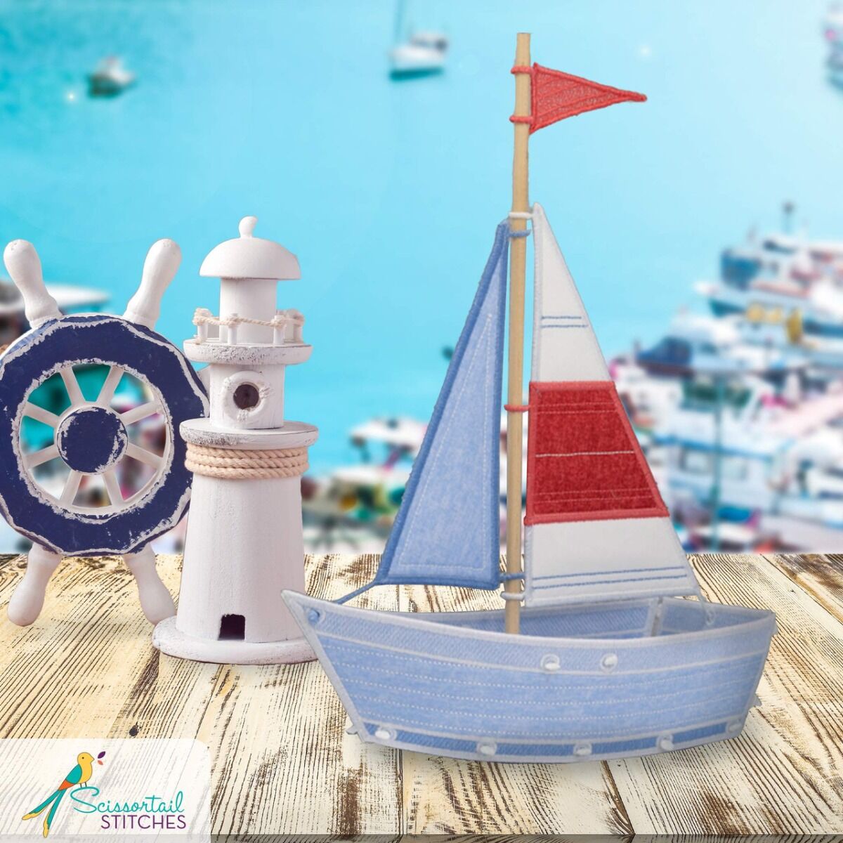 OESD Freestanding Sailboat USB Embroidery Collection