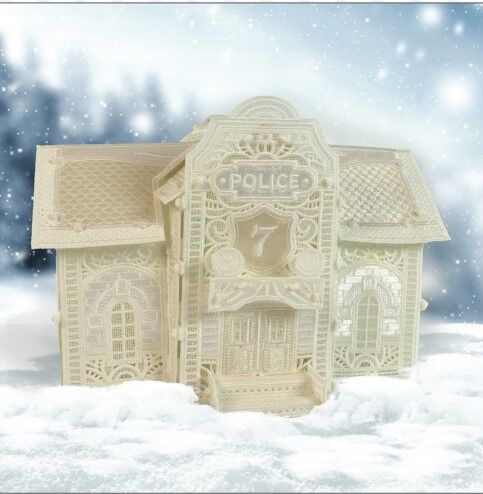 OESD Freestanding Winter Village Police Station USB